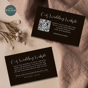 Visite Site Web Mariage moderne QR Code RSVP carte de boî
