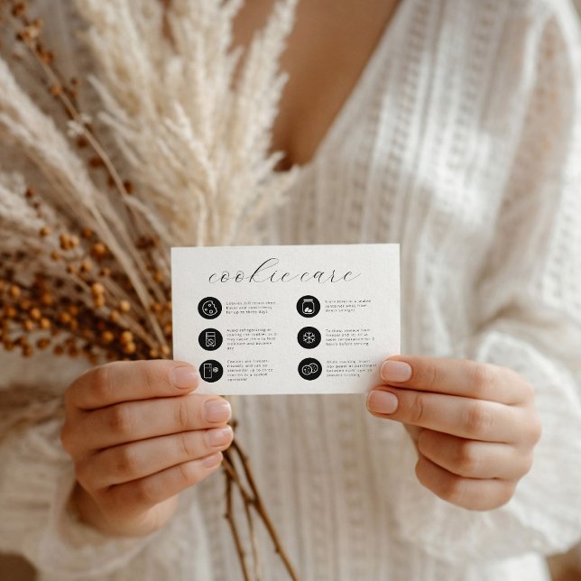 Visite Soins de biscuits minimaliste Carte de remerciemen (Créateur téléchargé)