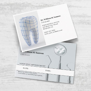 Visite Soins dentaires Carte de rendez-vous moderne ortho