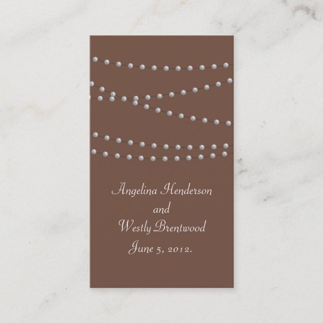Visite Strands de perles sur carte de site Web Brown (Devant)