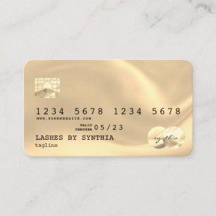 Visite Style de carte de crédit Gold Modern Ajouter un lo