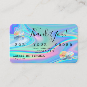 Visite Style de carte de crédit moderne Holographe Merci