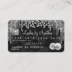 Visite Style de carte de crédit Silver Diamond votre nom