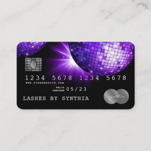 Visite Style de carte de crédit Violet violet violet Disc