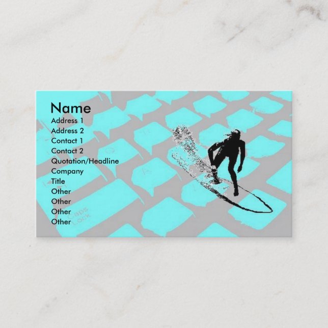 Visite Surfin la carte nette de profil (Devant)