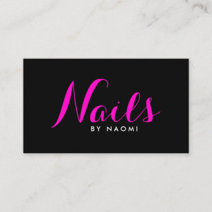 Visite Texte du script de clous de glam rose/noir Carte d