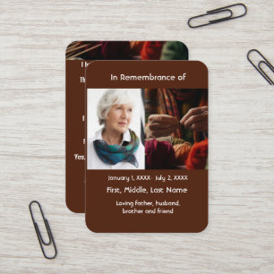 Visite Tricot de Knitter de carte mémoire