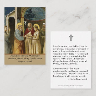 Visite Une carte sainte de mariage de faveur catholique