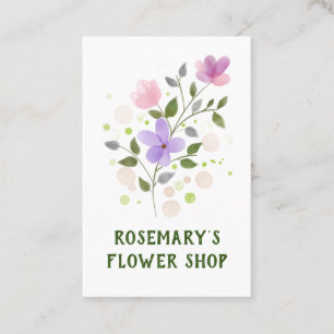 Visite Vendeur de fleurs fleuriste Carte de visite.