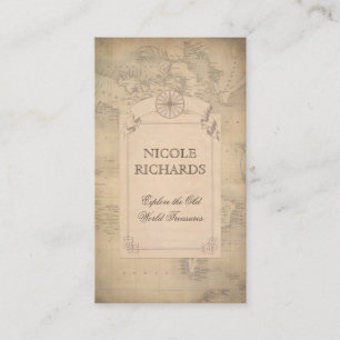 Visite Vieille aventure vintage de voyageur de carte du