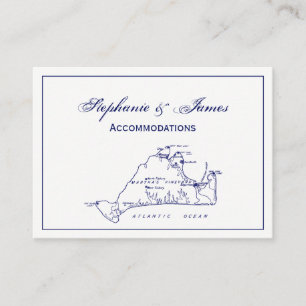 Visite Vignoble de Martha Carte Vintage no 1 Marine Blue