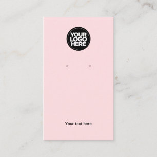 Visite Votre carte d'affichage de logo d'entreprise rose 