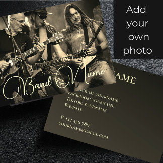Visite Votre groupe de musique photo sepia Carte de visit