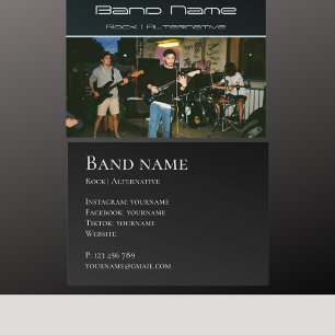 Visite Votre propre groupe de musique photo Carte de visi