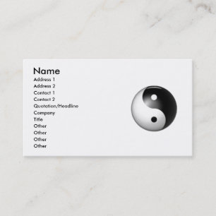 Visite Yin et carte de profil de Yang
