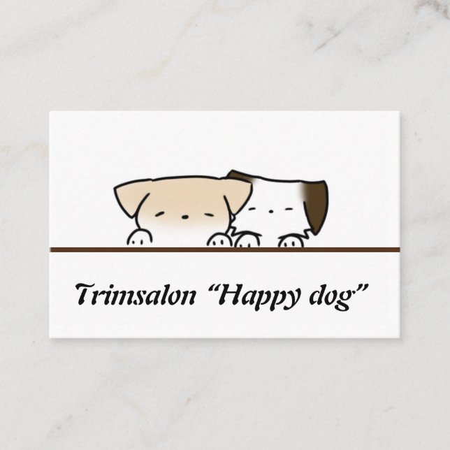 Visitekaartje hond, visitenkarte (Vorderseite)