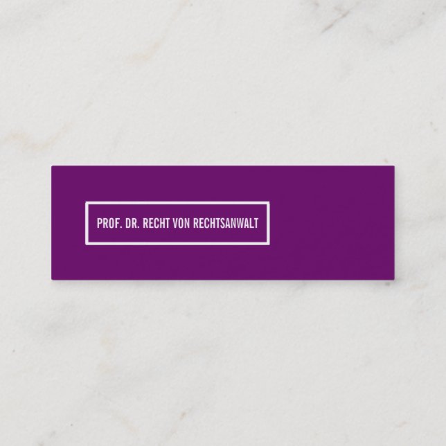 Visitenkarte (Rückseite)