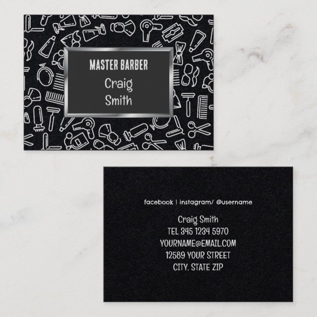 💇 ‍ ♂️ VISITENKARTE (Vorne/Hinten)