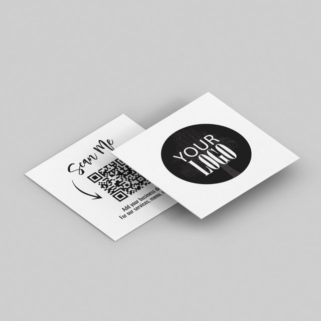 Visitenkarte (Business card template with a scannable QR code and logo template. )