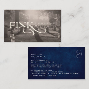 Visitenkarte 1   Fink Funeral Zuhause