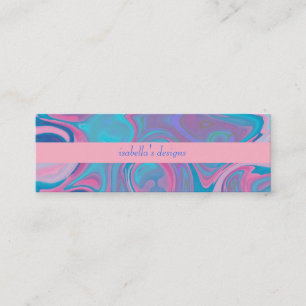 Visitenkarte Abstrakter blauer rosa Himmel Schlank