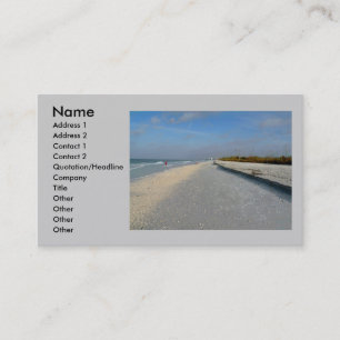 Visitenkarte am Strand