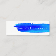 Visitenkarte - Aquarellbrushstroke-Blau