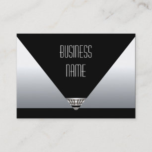 Visitenkarte Art Deco Black Silver