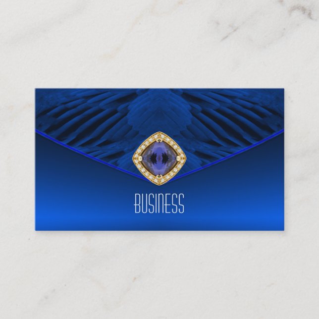 Visitenkarte Art Deco Blue Diamond Jewel (Vorderseite)