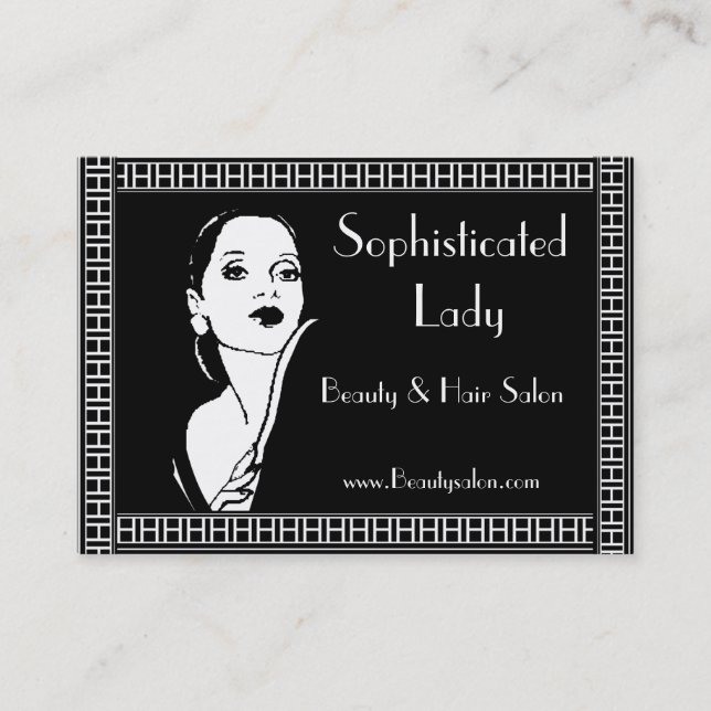 Visitenkarte Ausgeklügelter Lady Beauty Hair Salon (Vorderseite)