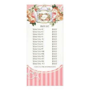 Visitenkarte - Barock Englisch Rose Floral Werbekarte
