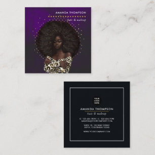 Visitenkarte Black Queen Beauty Fashion Square