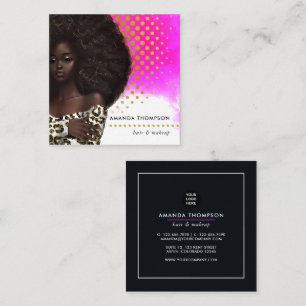 Visitenkarte Black Queen Beauty Fashion Square