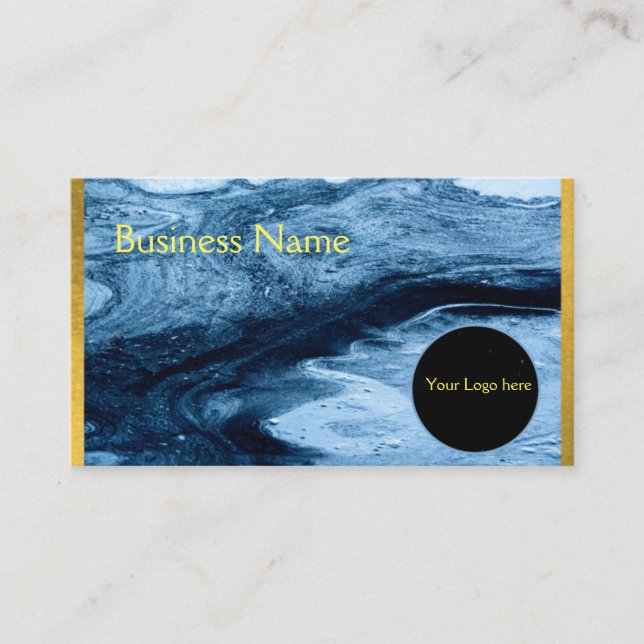 Visitenkarte Blau (Vorderseite)