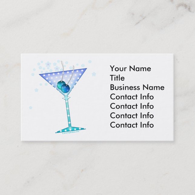 Visitenkarte - BLAUER MARTINI (Vorderseite)