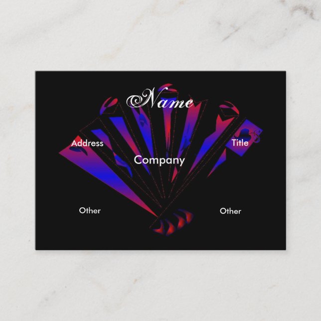 Visitenkarte "Blue Fantasia Designer" (Vorderseite)