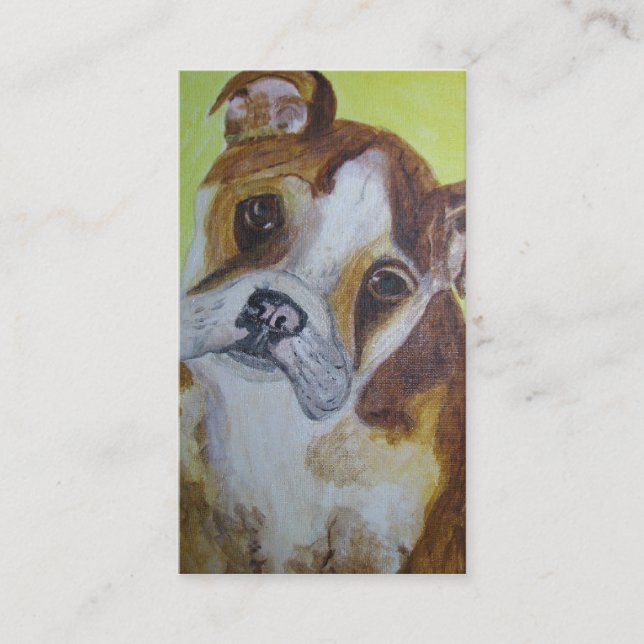 Visitenkarte, Bulldoggen-Rettung Visitenkarte (Vorderseite)