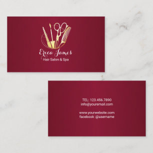 Visitenkarte Burgunderwein & Golden Beauty Salon