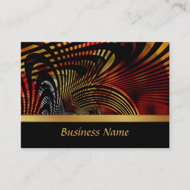 Visitenkarte Business Abstrakt Red Gold Design 2 (Vorderseite)