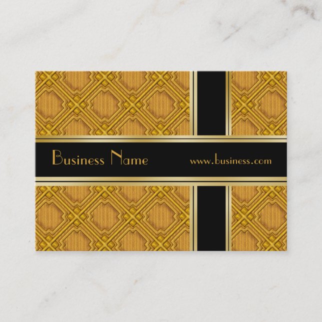 Visitenkarte Business Black Gold Embossed 2 (Vorderseite)