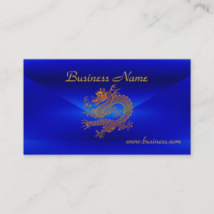 Visitenkarte Business Blue Gold Dragon 2