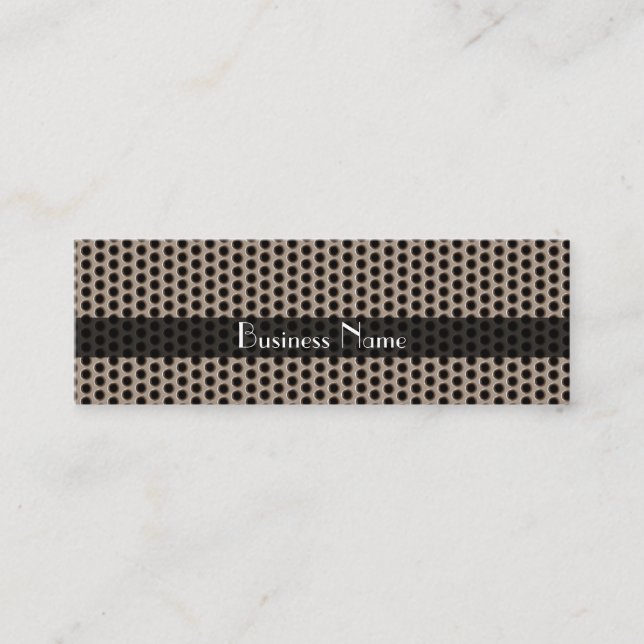 Visitenkarte Business Brown Black Metal Dots (Vorderseite)