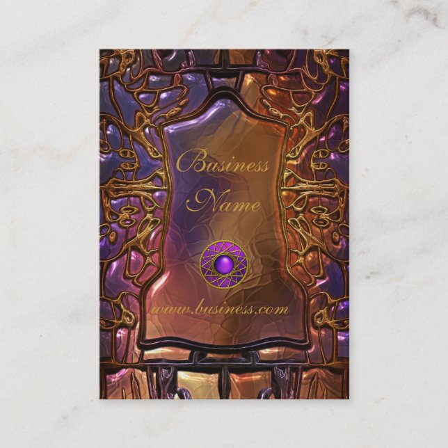 Visitenkarte Business Gold Metal Look 03 (Vorderseite)