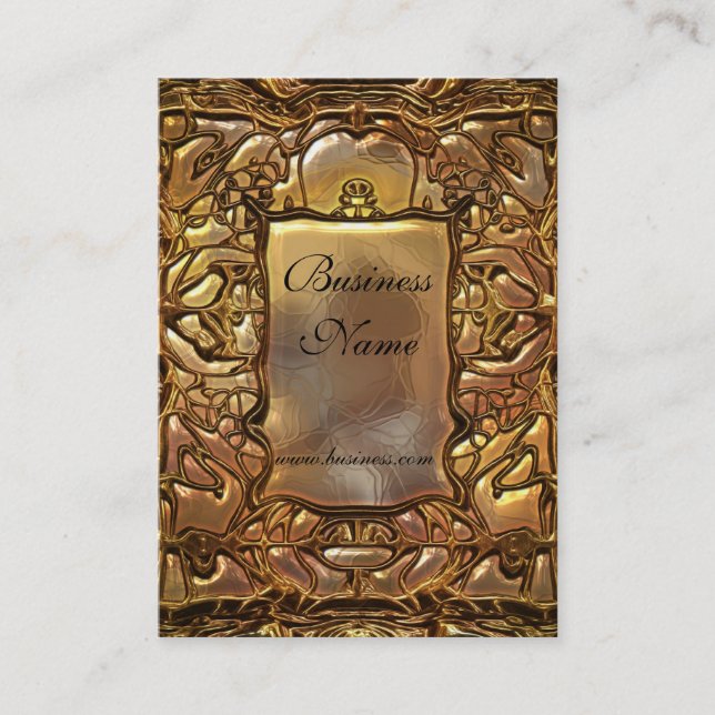 Visitenkarte Business Gold Metal Look 04 (Vorderseite)