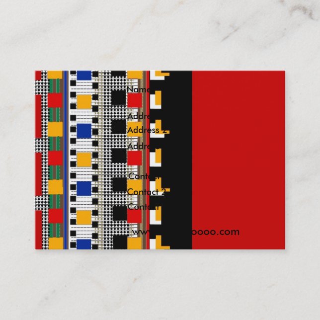 Visitenkarte Business Mexican Pattern - Maßgeschne (Vorderseite)