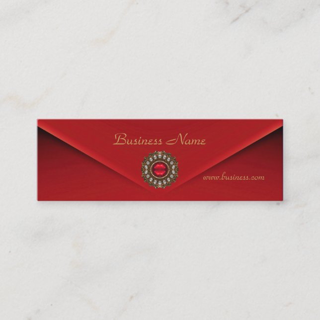 Visitenkarte Business Red Velvet Jewel (Vorderseite)