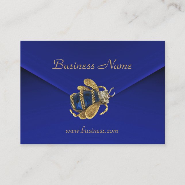 Visitenkarte Business Rich Blue Velvet Käfer (Vorderseite)