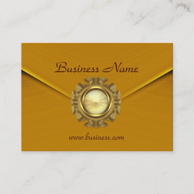 Visitenkarte Business Rich Velvet Mustard Jewel (Vorderseite)