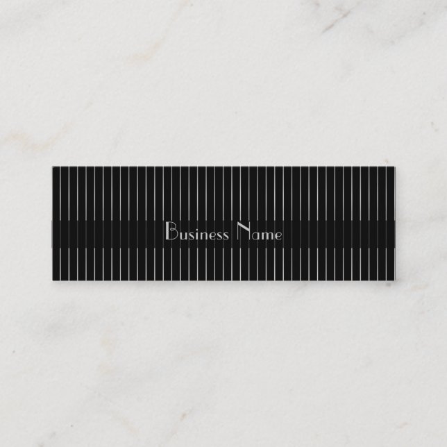 Visitenkarte Business Silver Black Strip (Vorderseite)