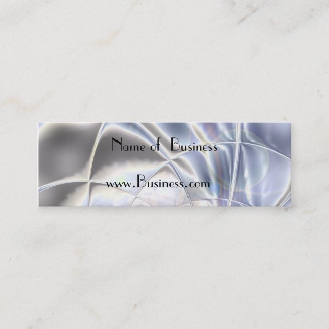 Visitenkarte Business Silver Foil Pearl Long (Vorderseite)